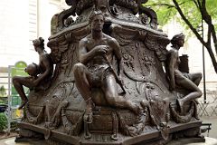 05-2 One Of The Two Flagpoles Sculpted by Raffaele Menconi Outside New York City Public Library Main Branch.jpg